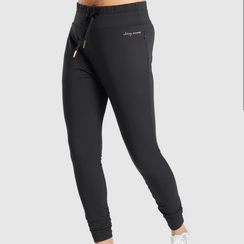 Whitney Simmons Gymshark Fitted Joggers Black
